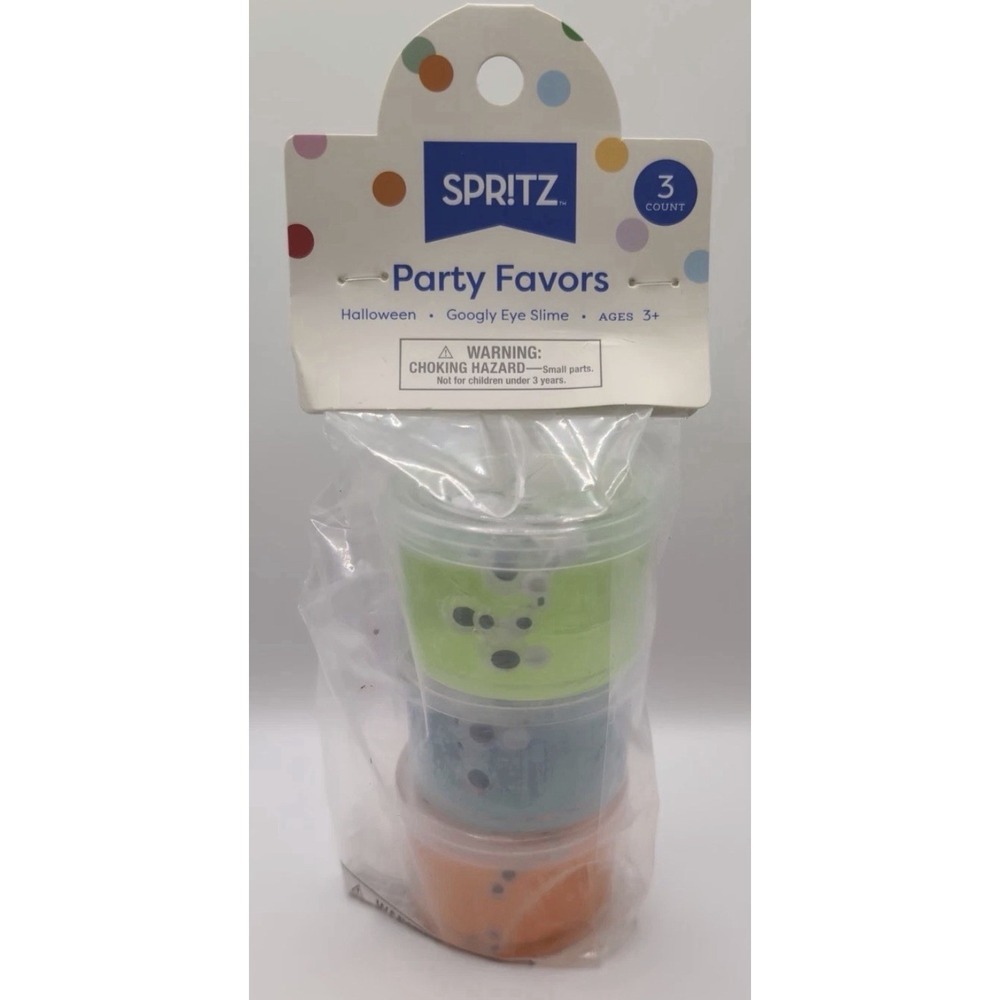 Spritz Googly Eye Slime 6 Lot 18 Total Packs Halloween Party Favors Multicolored